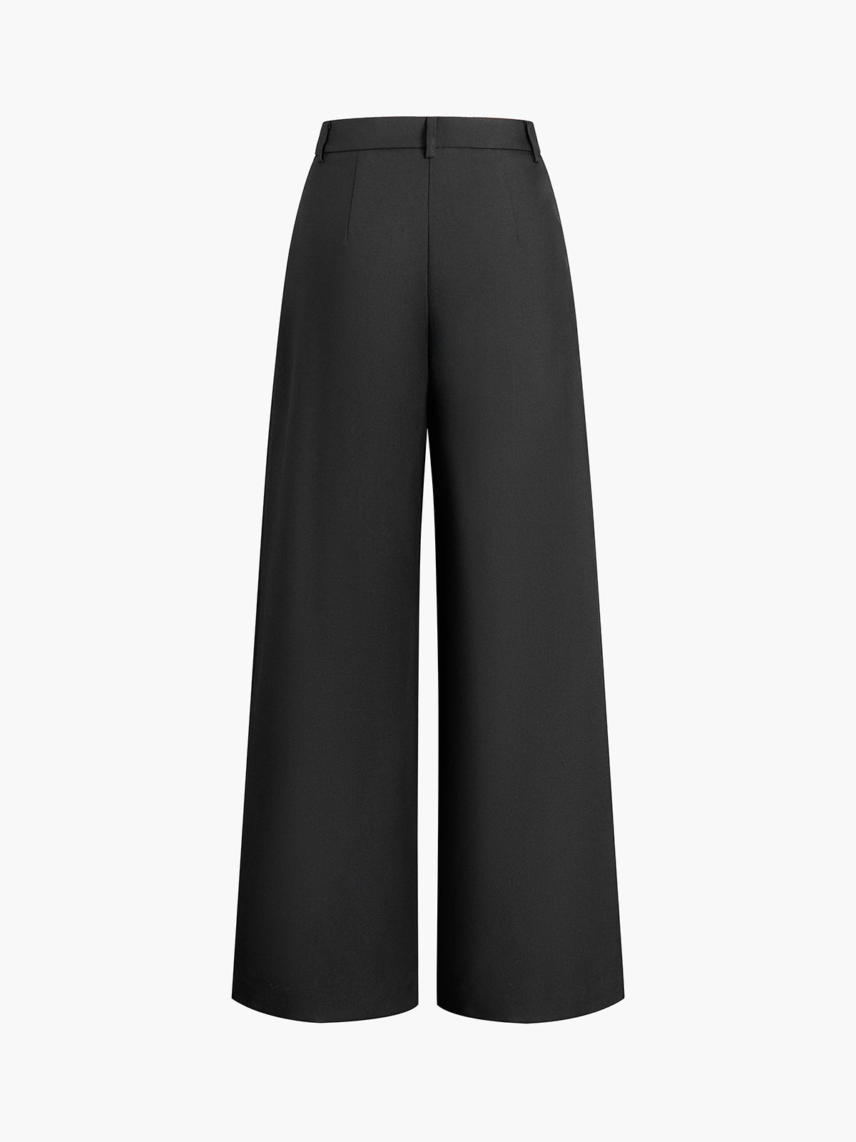 Solid Wide Leg Pants Without Belt - Image 7