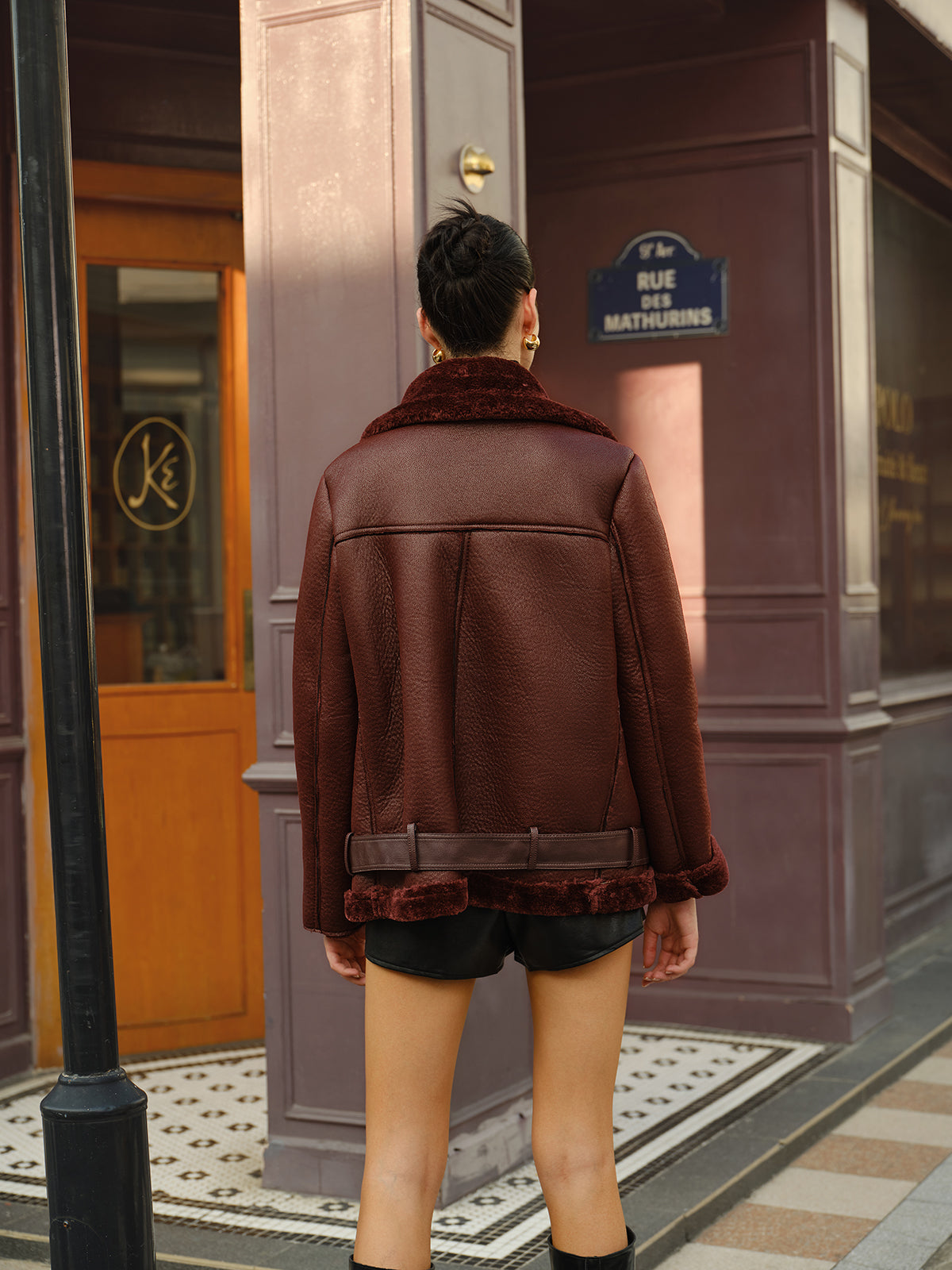 Zipper Belted Soft Fleece Jacket - Image 5
