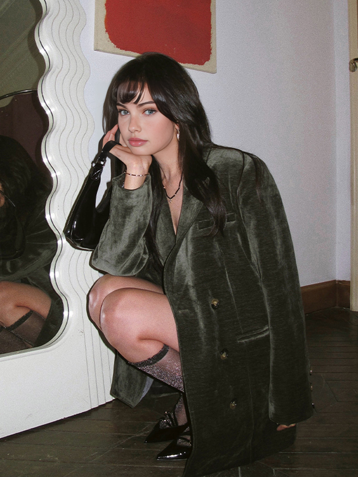 Retro Velvet Blazer - Image 3