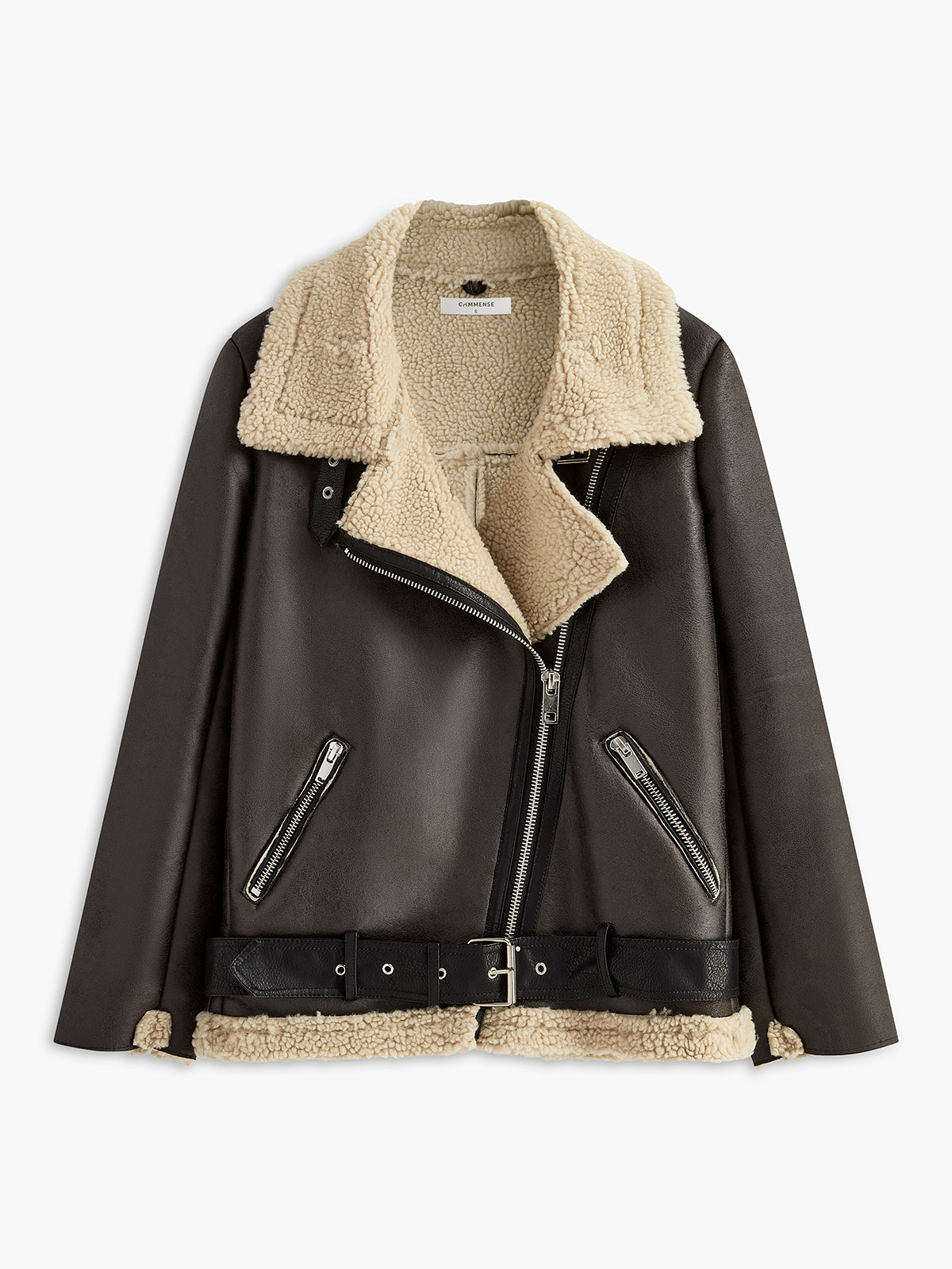 Zipper Belted Soft Fleece Jacket - Image 10