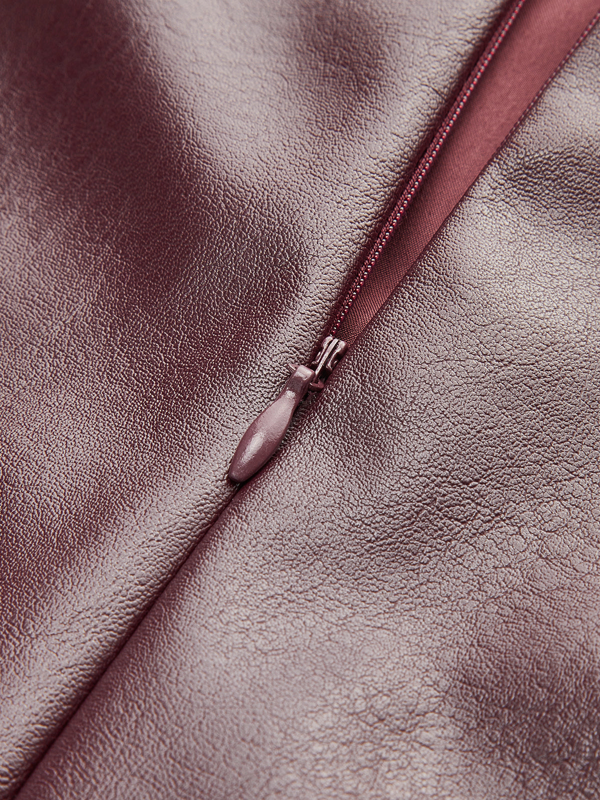 Slim Faux Leather Mini Skirt - Image 9