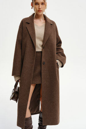 Oversized Tweed Long Coat