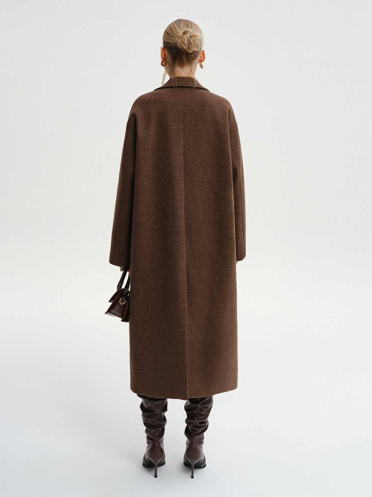 Oversized Tweed Long Coat - Image 5