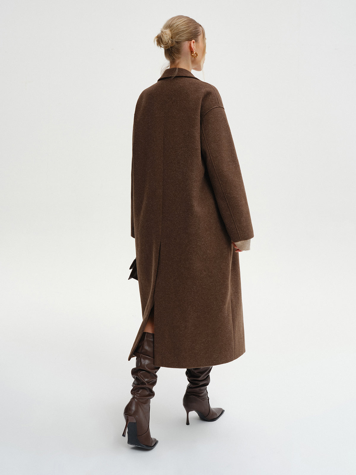 Oversized Tweed Long Coat - Image 6