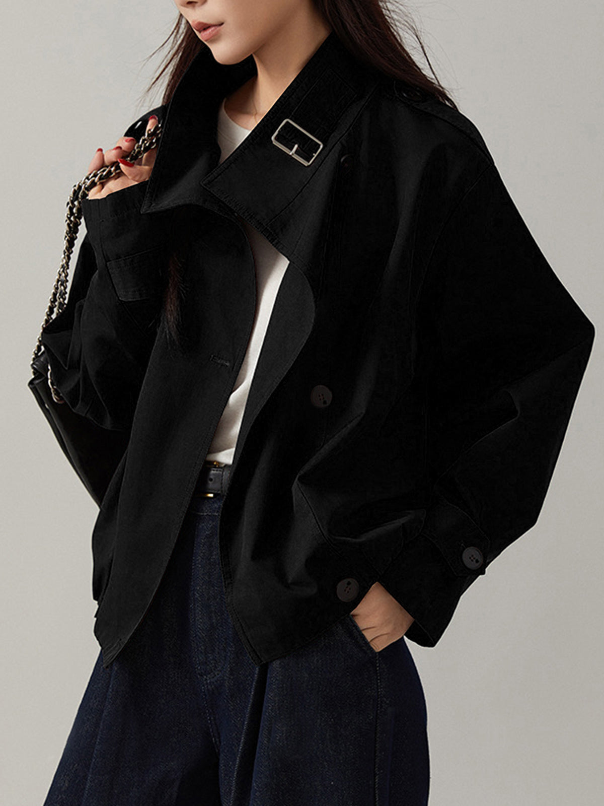 Vintage Loose Trench Coat - Image 13