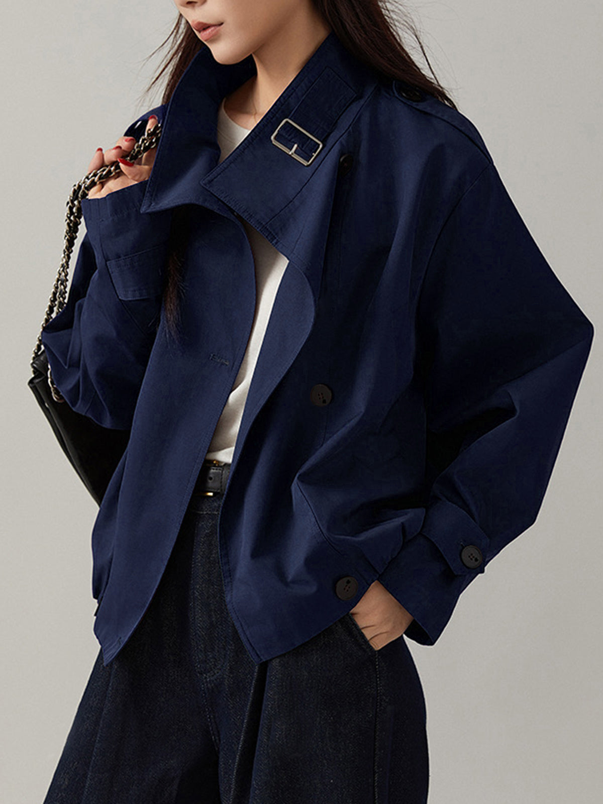 Vintage Loose Trench Coat - Image 11