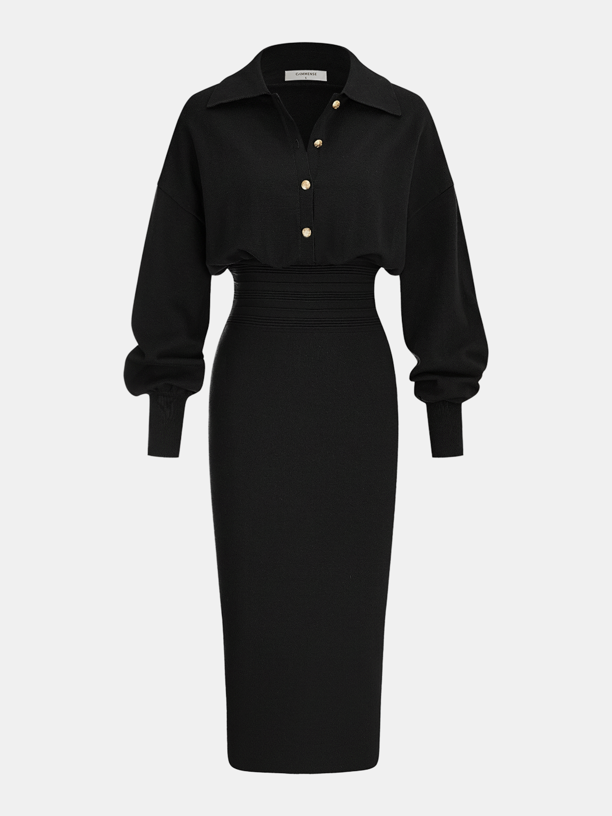 Cinched Waist Knit Shirt Dress - Image 9