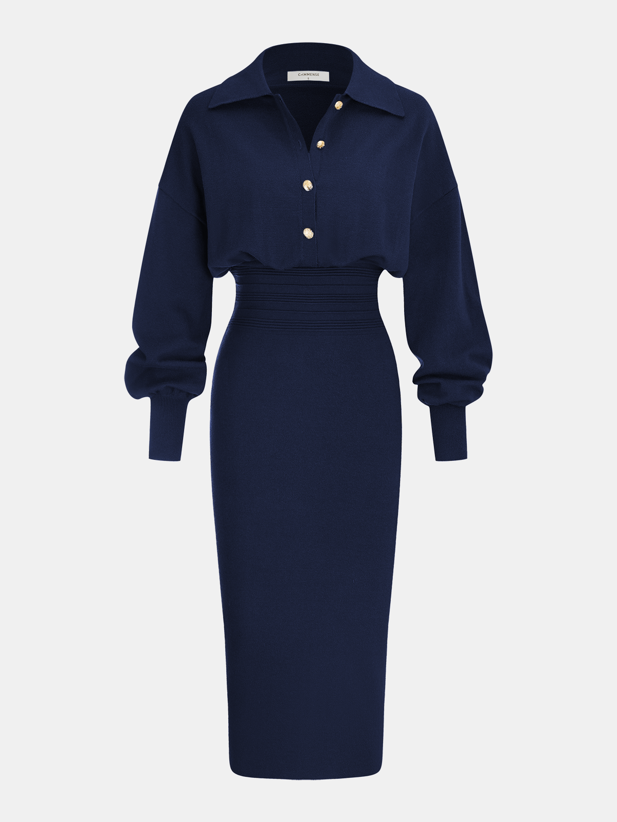 Cinched Waist Knit Shirt Dress - Image 8